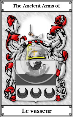 Le vasseur Family Crest Download (JPG)  Book Plated - 150 DPI